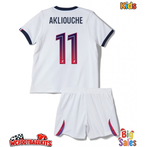 Paris Saint-Germain Maghnes Akliouche #11 Replica Away Stadium Kit for Kids 2026-27 Short Sleeve (+ pants)